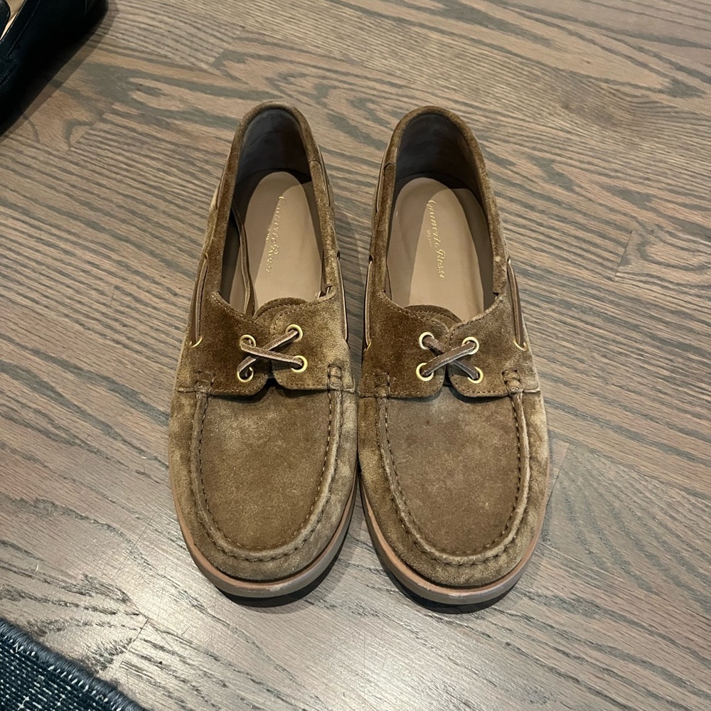 Gianvito Rossi Brown Suede Loafers